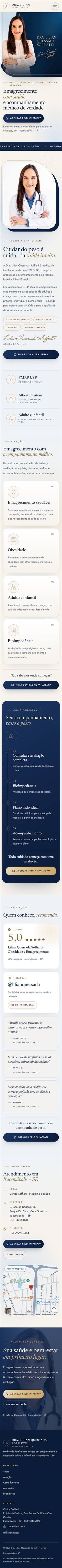 Site completo da Dra. Lilian Quessada no celular